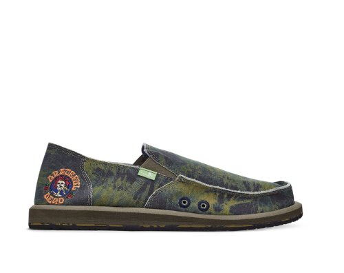 Sanuk Kids Vagabond Grateful Dead Green / Navy Shoes | QGWSIH349